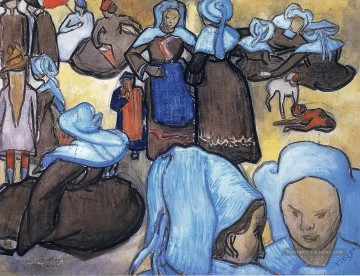 Femmes bretonnes Vincent van Gogh Peinture à l'huile